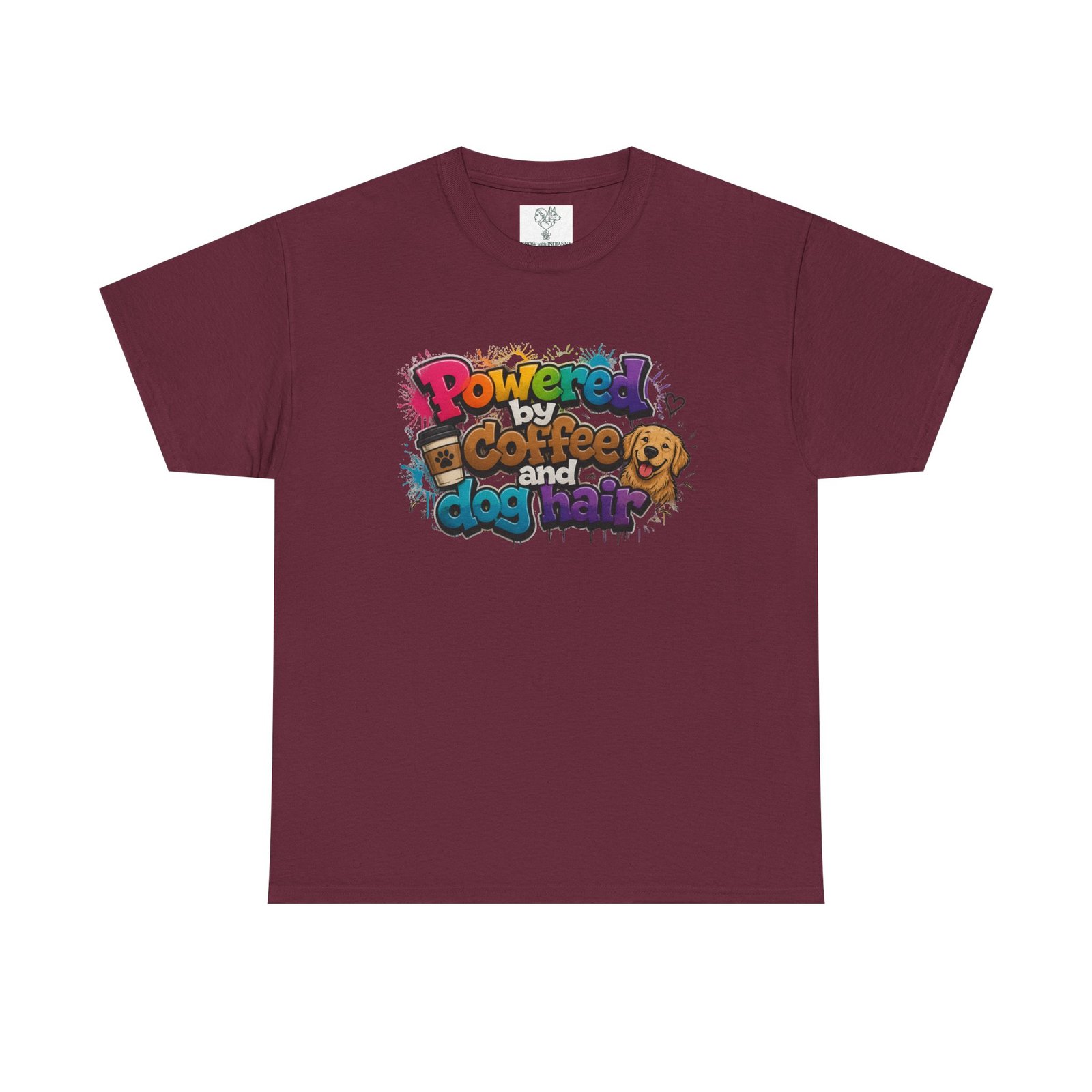T-shirt « Powered by Coffee and Dogs » —Collection Grow with Indianna – Image 77