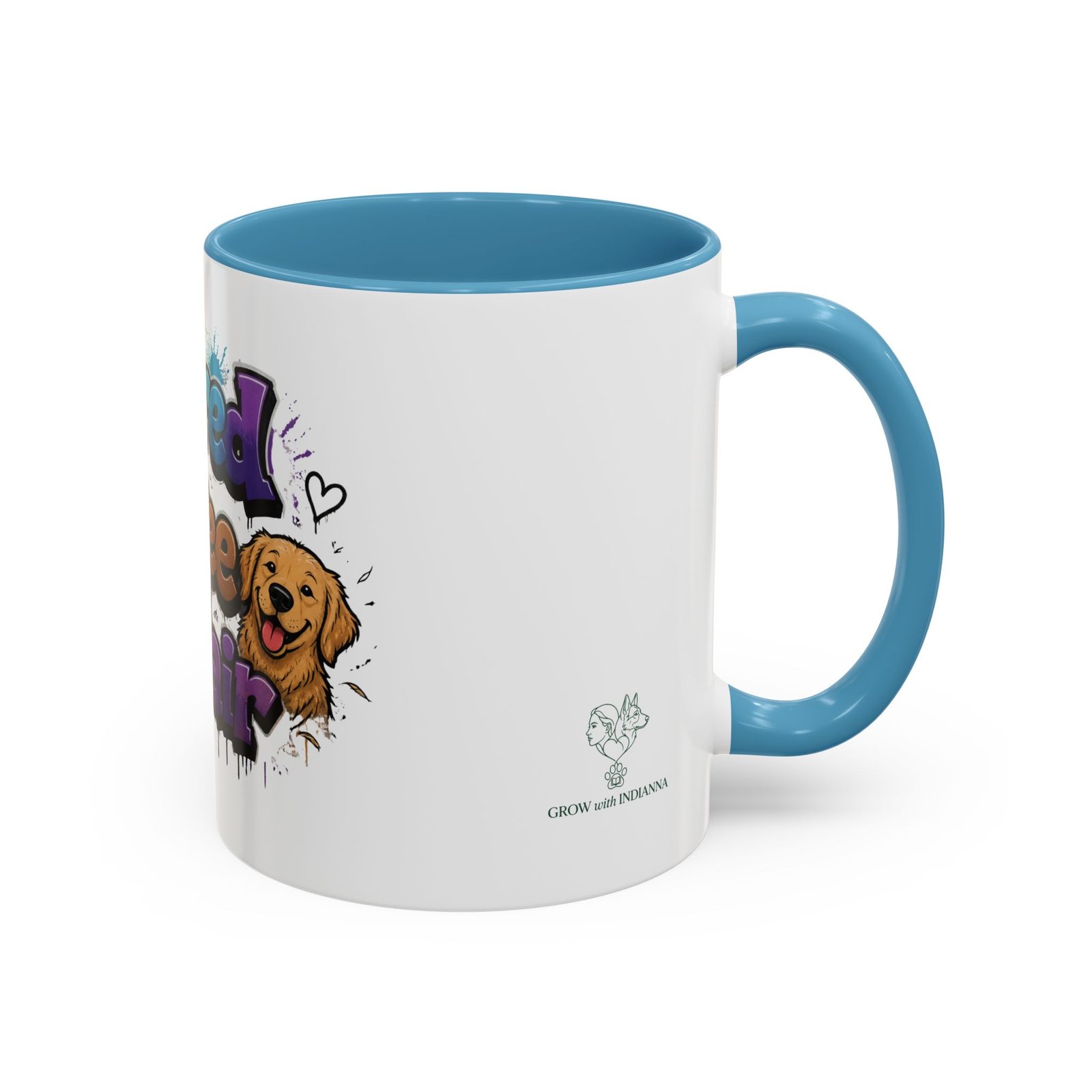 Mug Bicolore « Powered by Coffee and Dog Hair » – Collection Grow with Indianna – Image 34