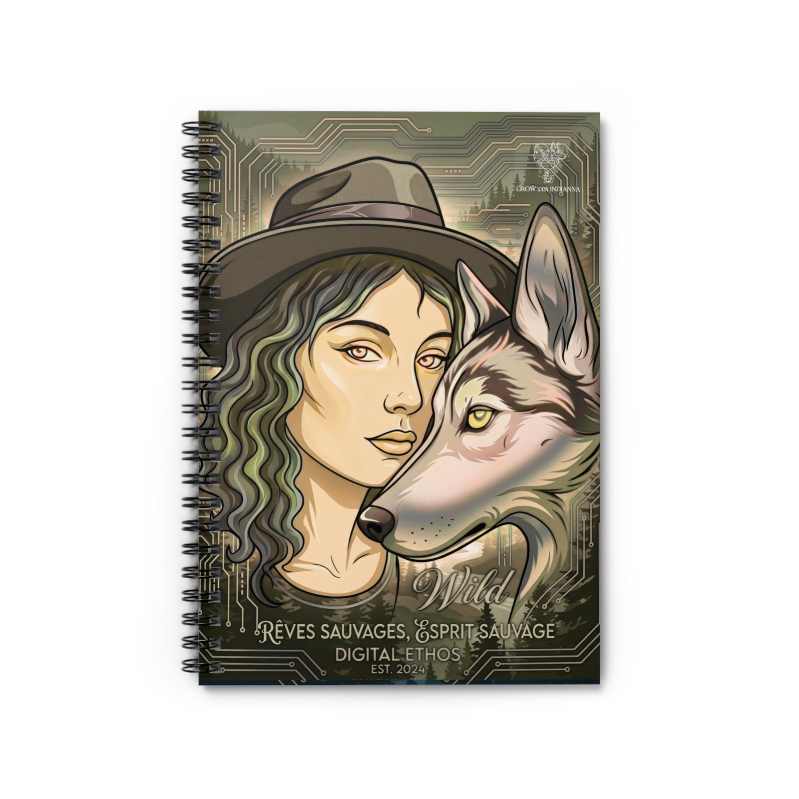 Carnet à Spirales « Mystic Indianna and her Human » — Collection Grow with Indianna