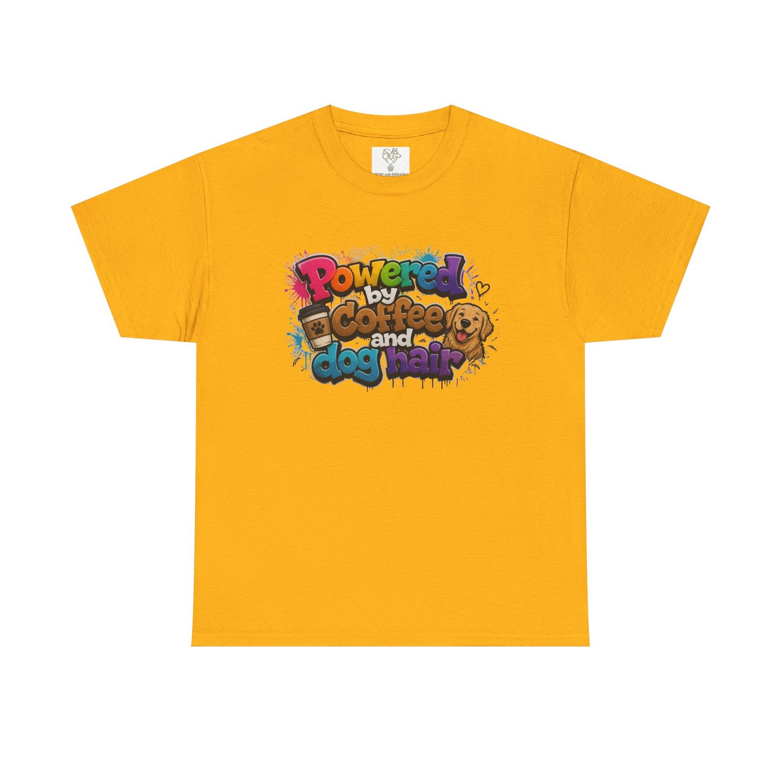 T-shirt « Powered by Coffee and Dogs » —Collection Grow with Indianna – Image 49