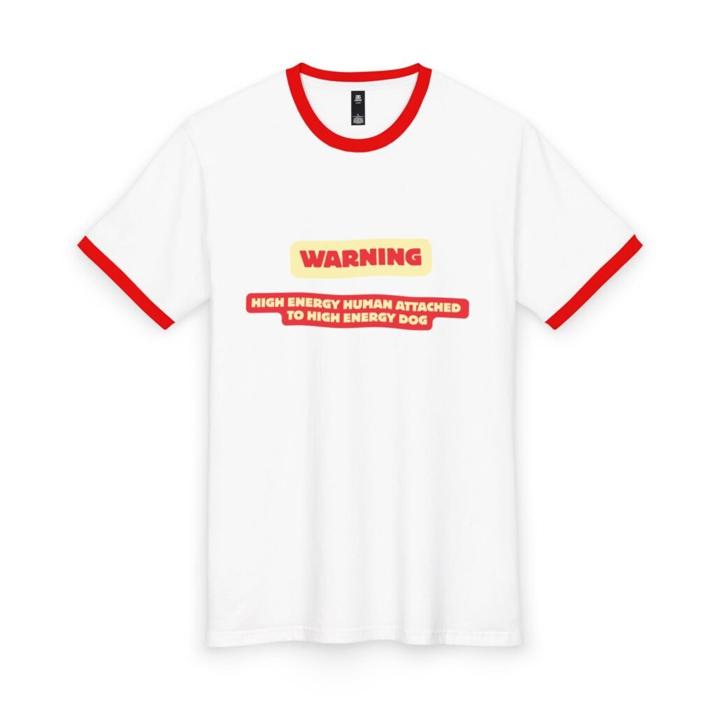 T-shirt Ringer « High Energy Dog »— Collection Grow with Indianna