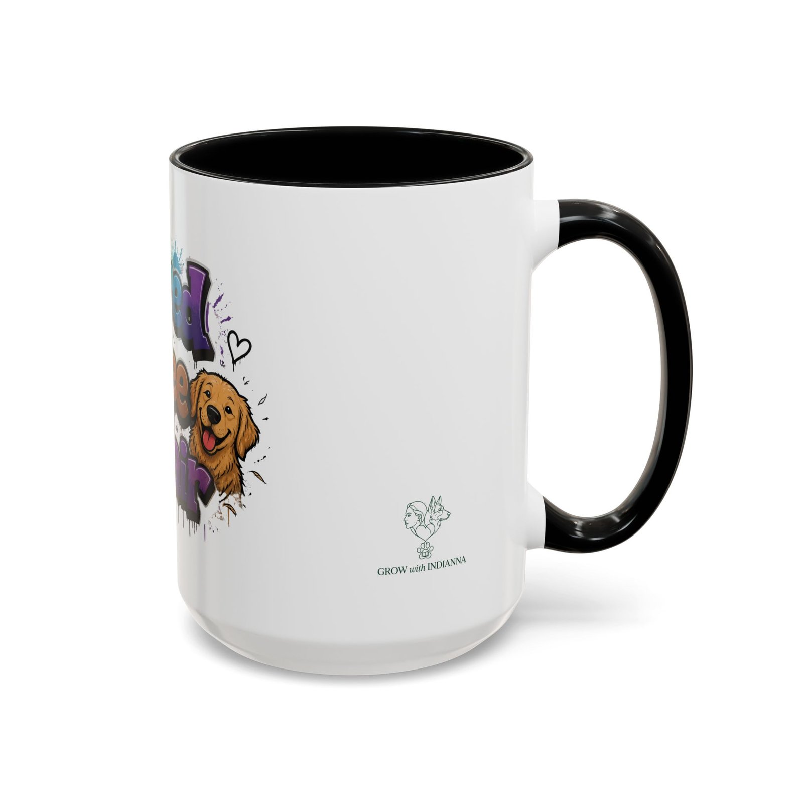 Mug Bicolore « Powered by Coffee and Dog Hair » – Collection Grow with Indianna – Image 18