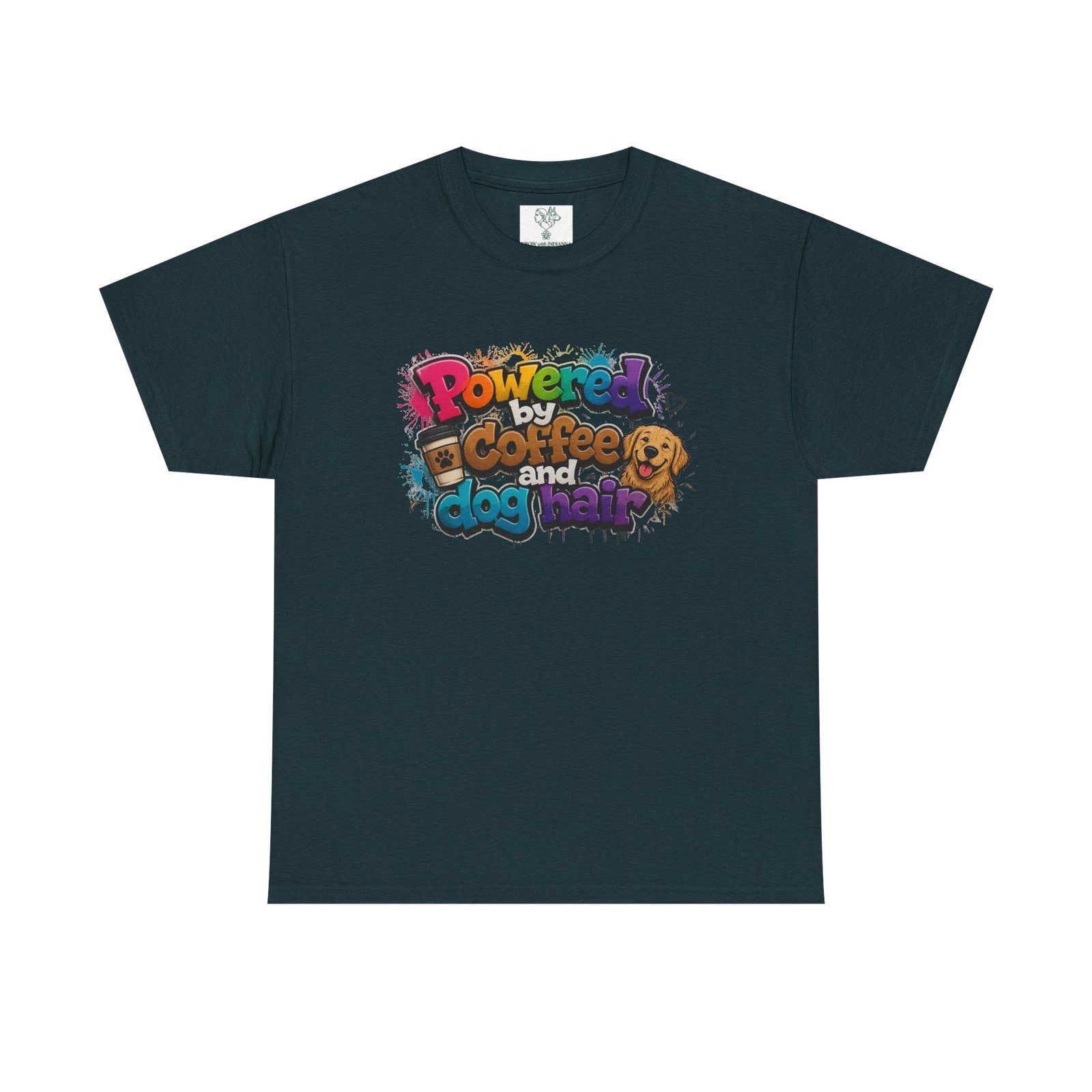 T-shirt « Powered by Coffee and Dogs » —Collection Grow with Indianna – Image 169