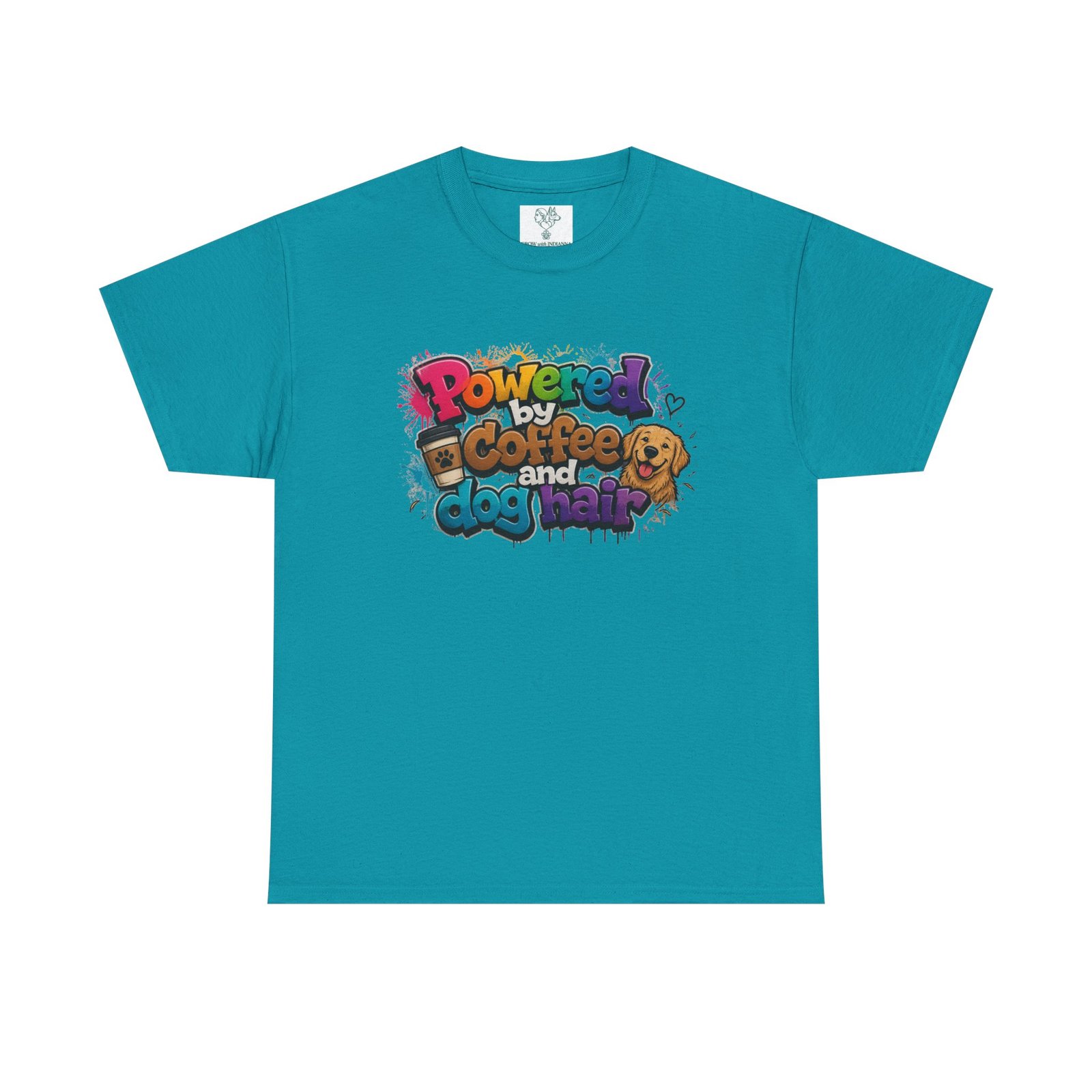 T-shirt « Powered by Coffee and Dogs » —Collection Grow with Indianna – Image 161