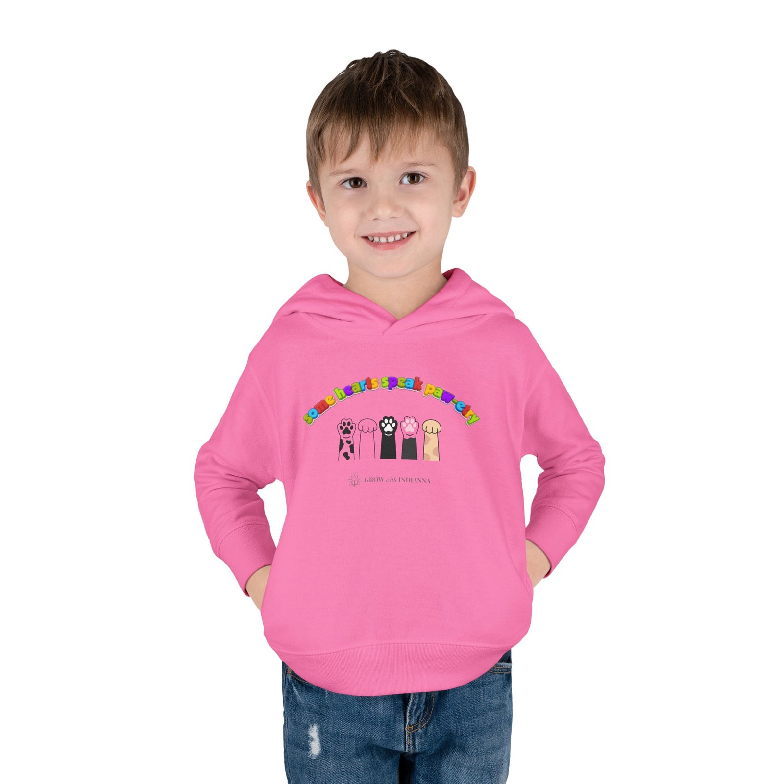 Sweat à Capuche Enfant « Paws & Rainbow » —Collection Grow with Indianna – Image 27
