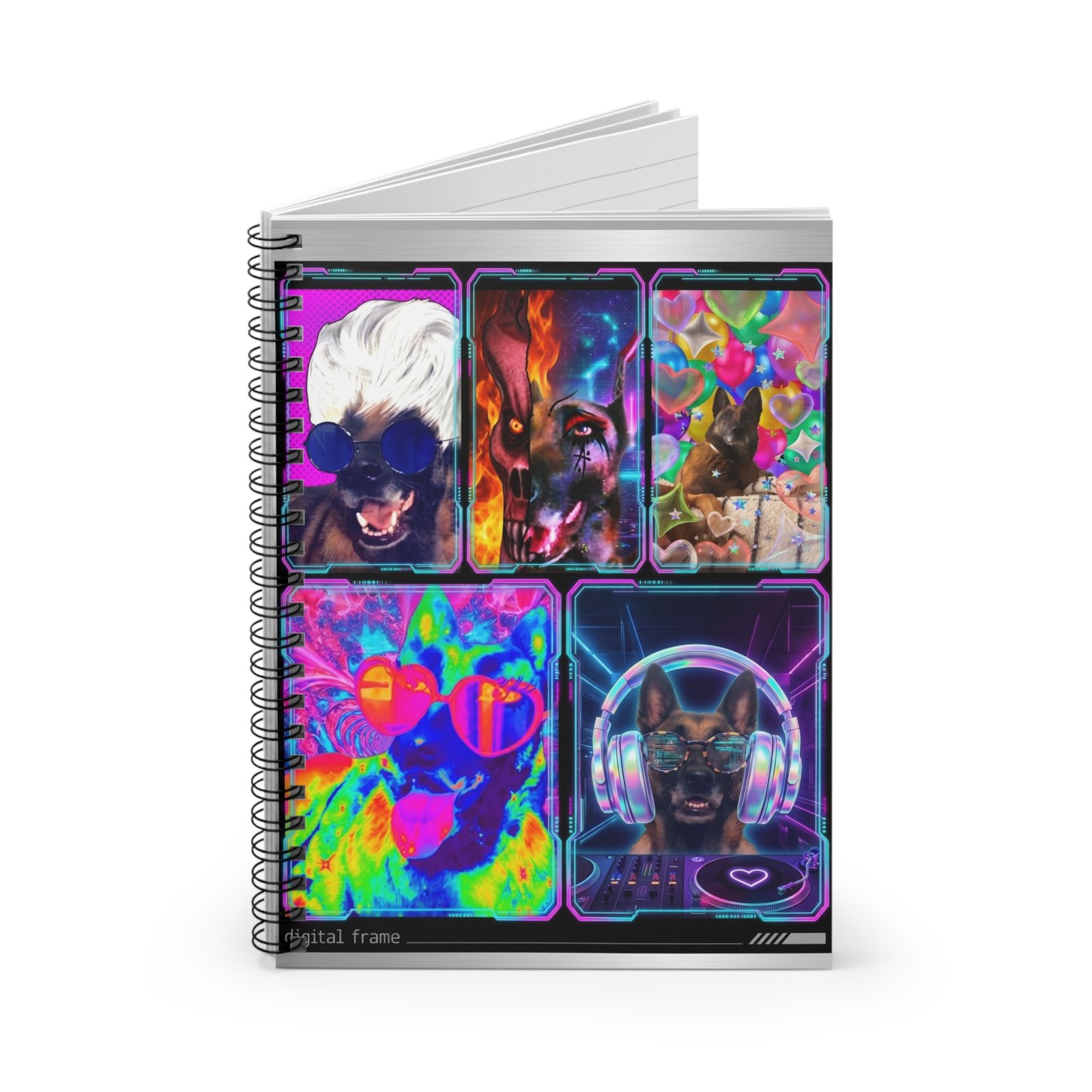 Carnet à Spirales « Neon Cyberpunk Indianna Art » —Collection Grow with Indianna – Image 2