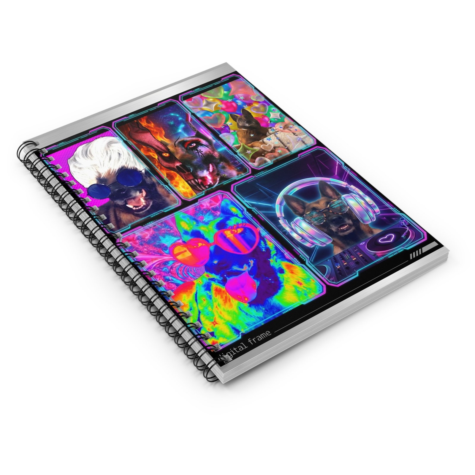 Carnet à Spirales « Neon Cyberpunk Indianna Art » —Collection Grow with Indianna – Image 3
