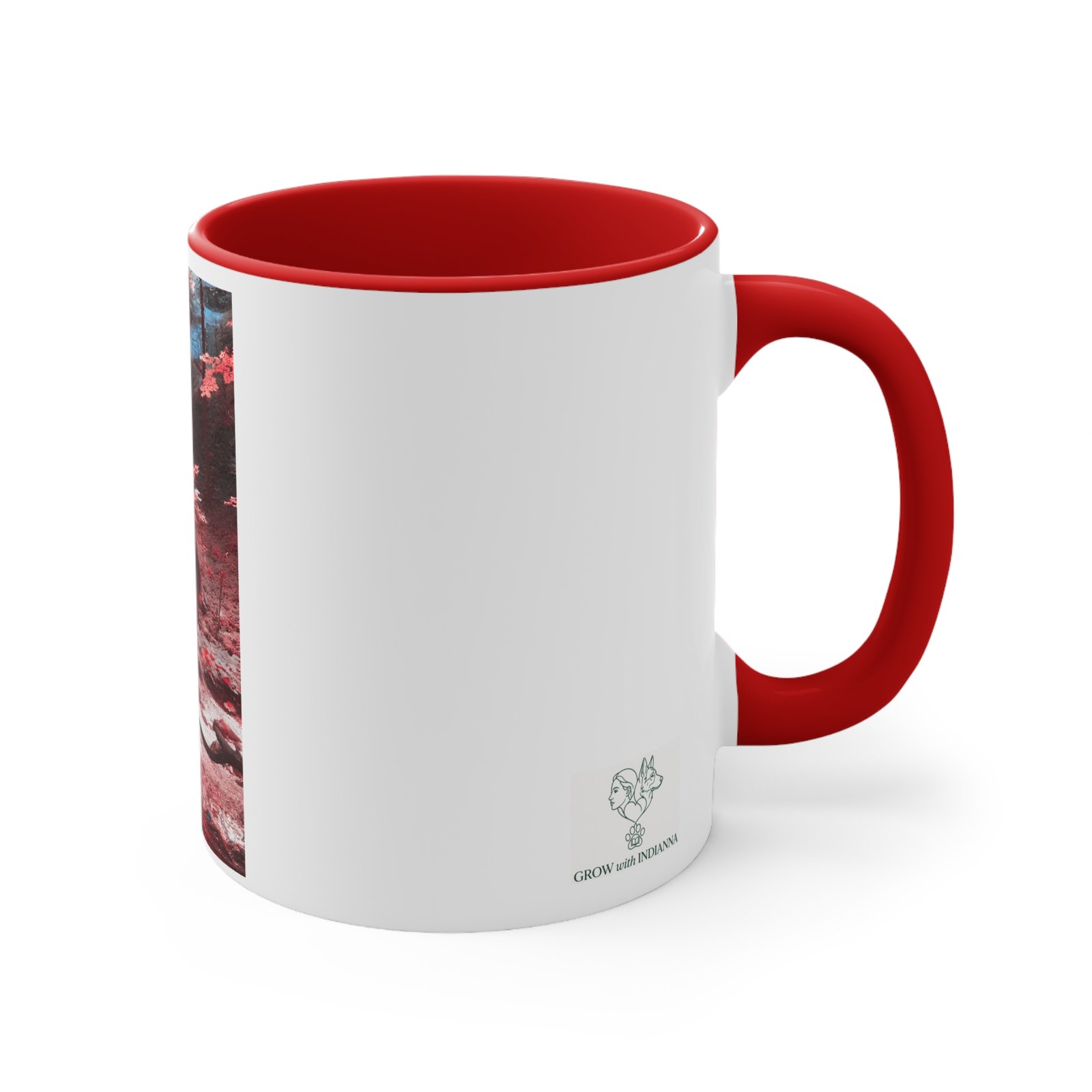 ☕ Mug Bicolore "Forêt Enchantée" – Collection Grow with Indianna – Image 3