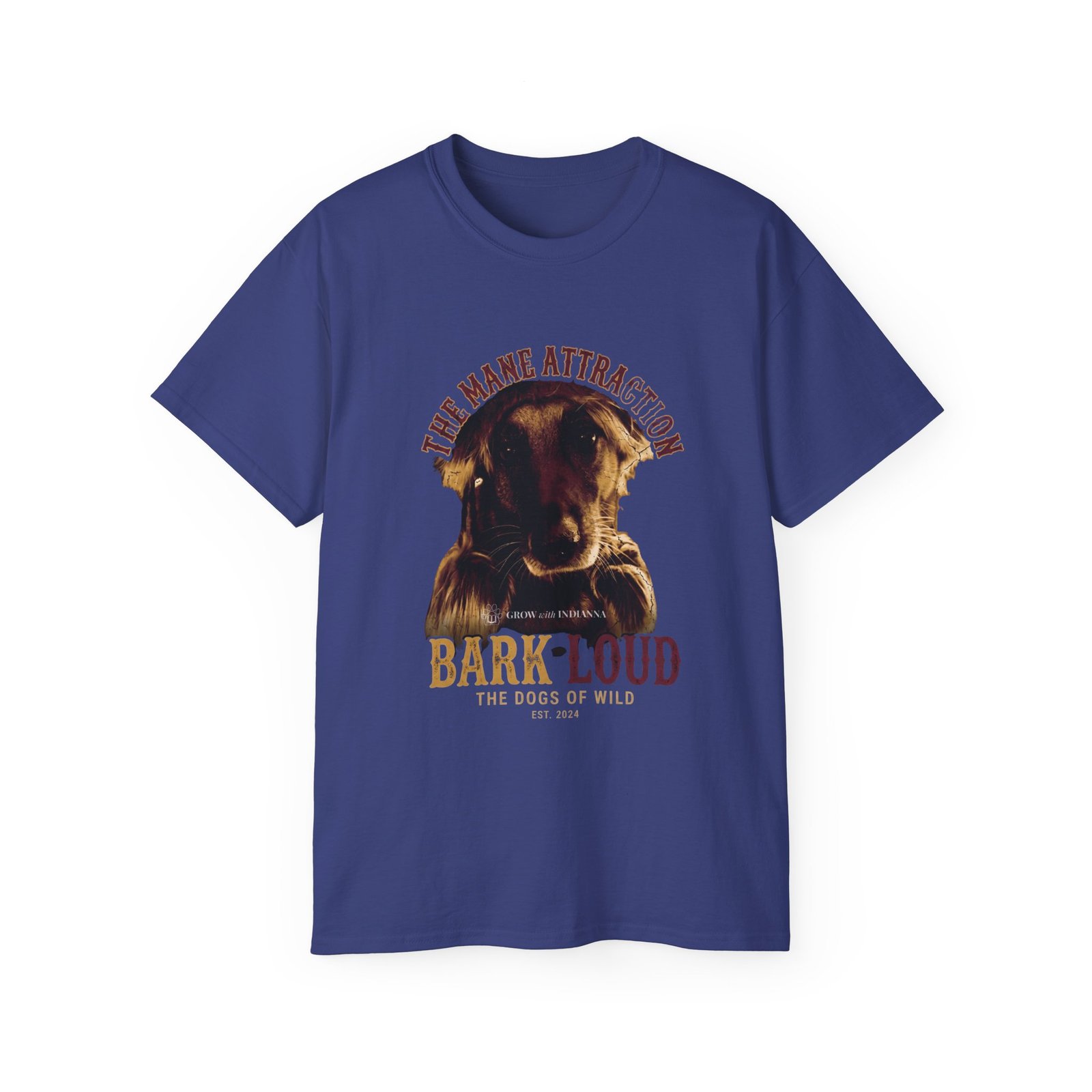 T-shirt Vintage « Cute Indianna Portrait — Bark Loud » —Collection Grow with Indianna – Image 45