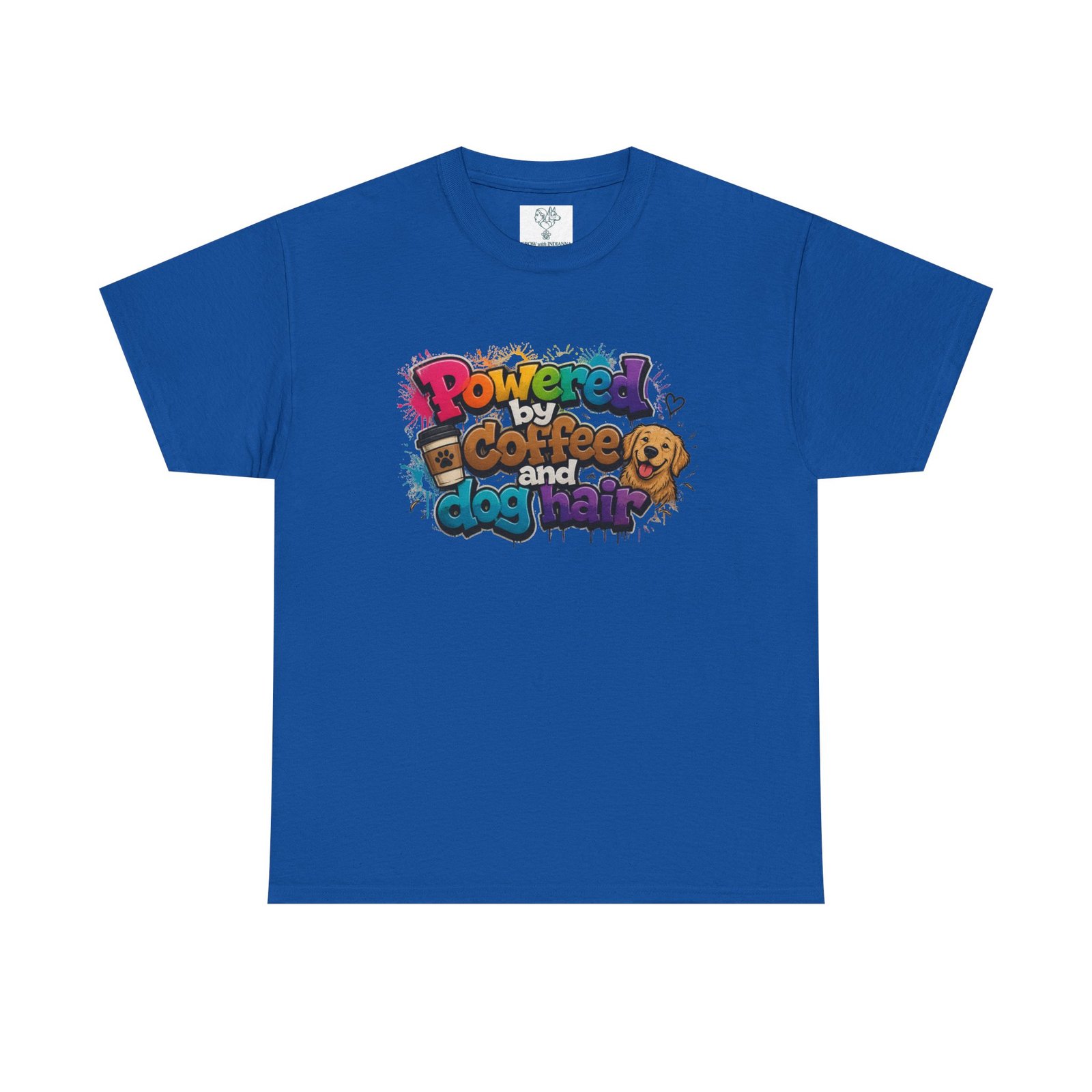 T-shirt « Powered by Coffee and Dogs » —Collection Grow with Indianna – Image 209