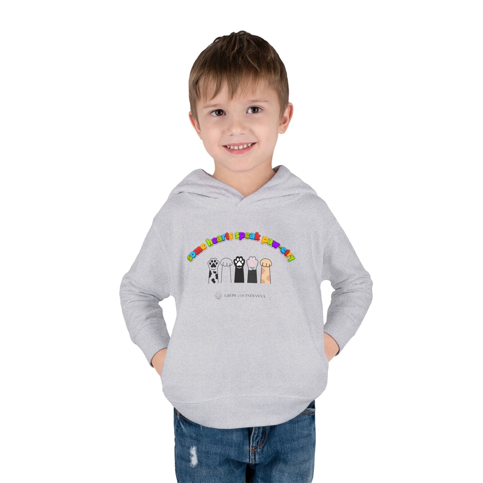 Sweat à Capuche Enfant « Paws & Rainbow » —Collection Grow with Indianna – Image 11