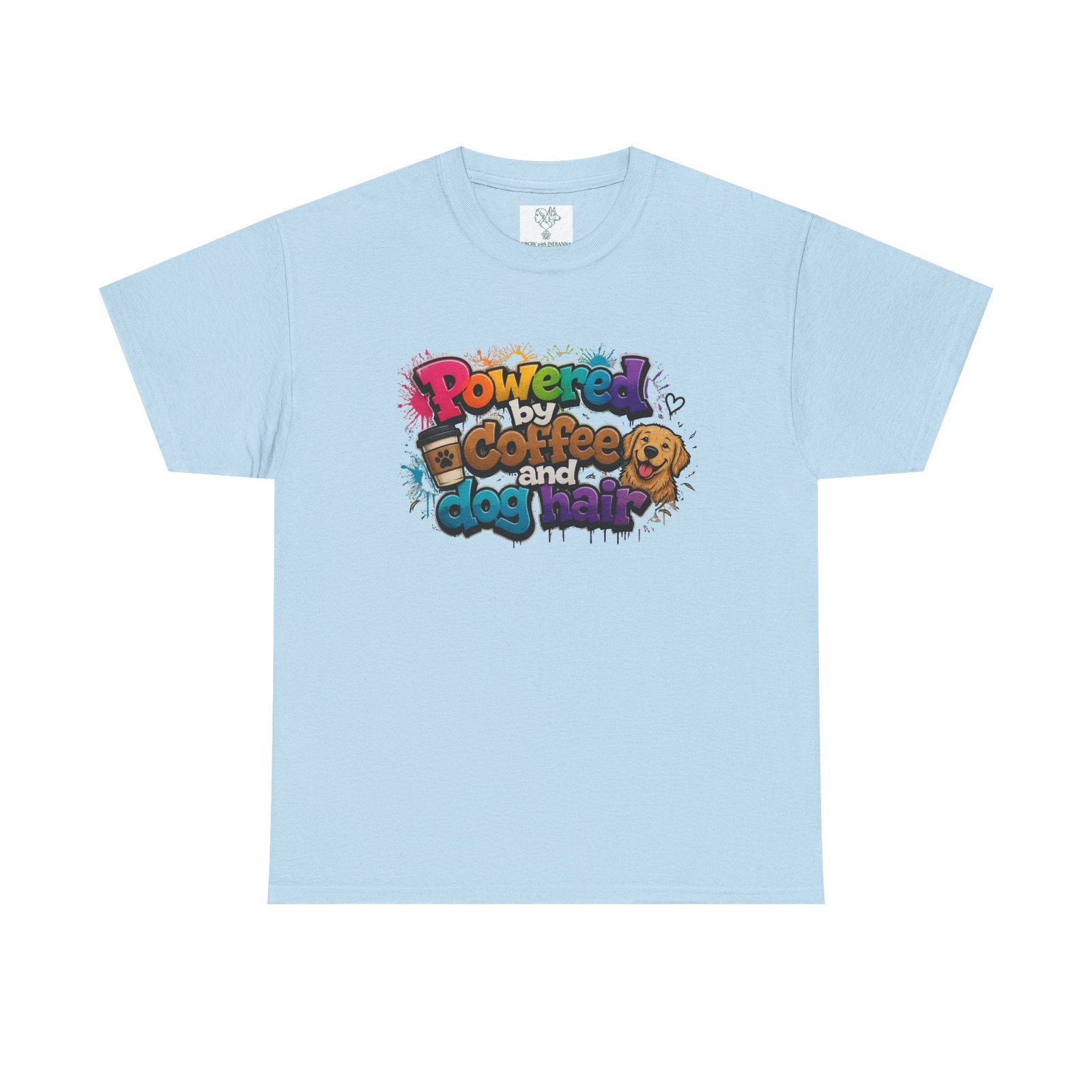 T-shirt « Powered by Coffee and Dogs » —Collection Grow with Indianna – Image 177