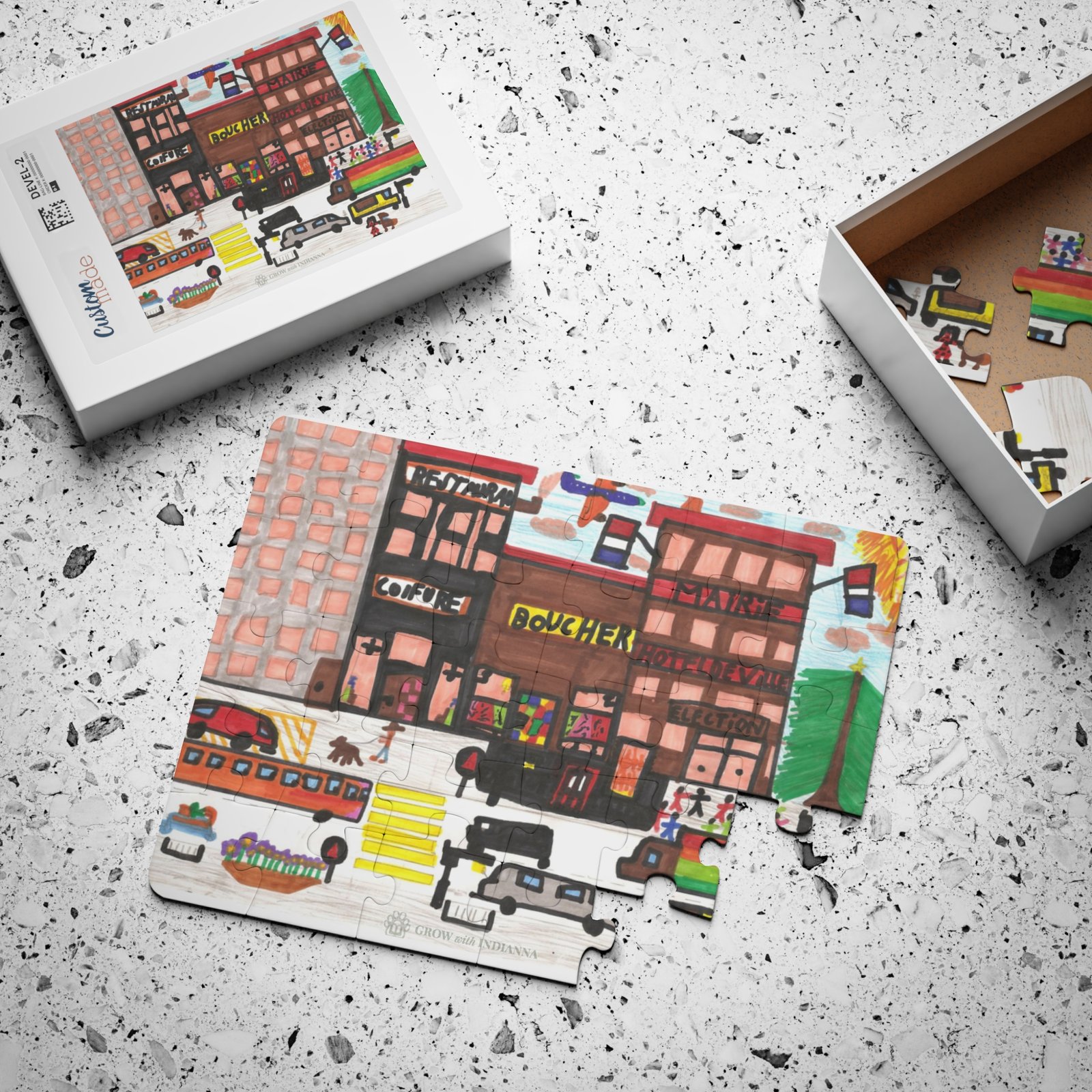 đ§©Mon premier Puzzle « Les Petits Explorateurs de la Ville » (30 piĂšces)- Collection Grow with Indianna â Image 3