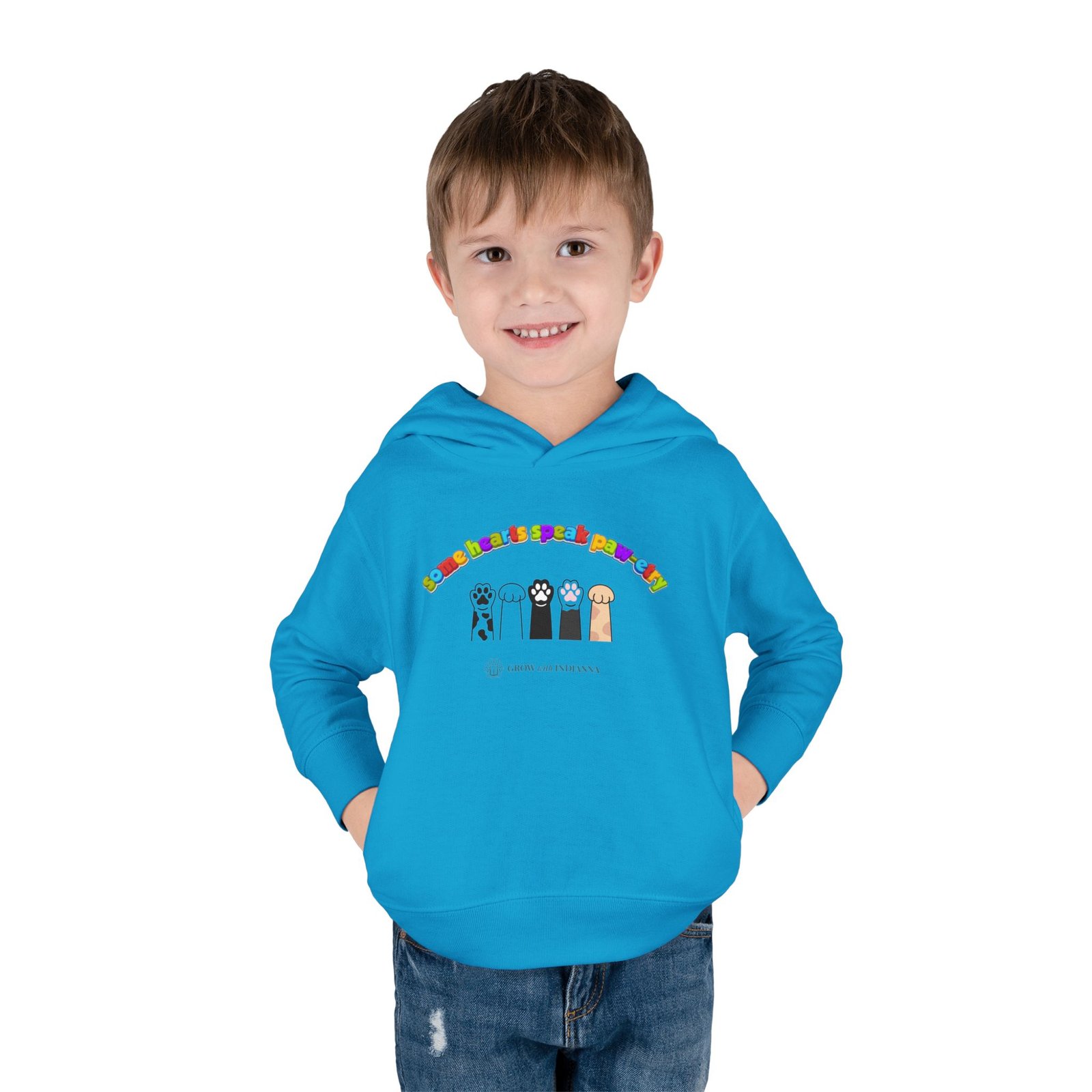 Sweat à Capuche Enfant « Paws & Rainbow » —Collection Grow with Indianna – Image 19