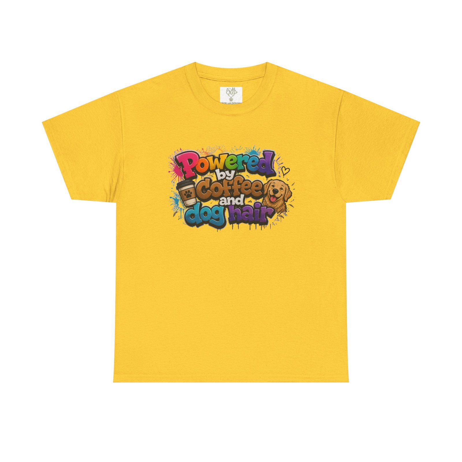T-shirt « Powered by Coffee and Dogs » —Collection Grow with Indianna – Image 93