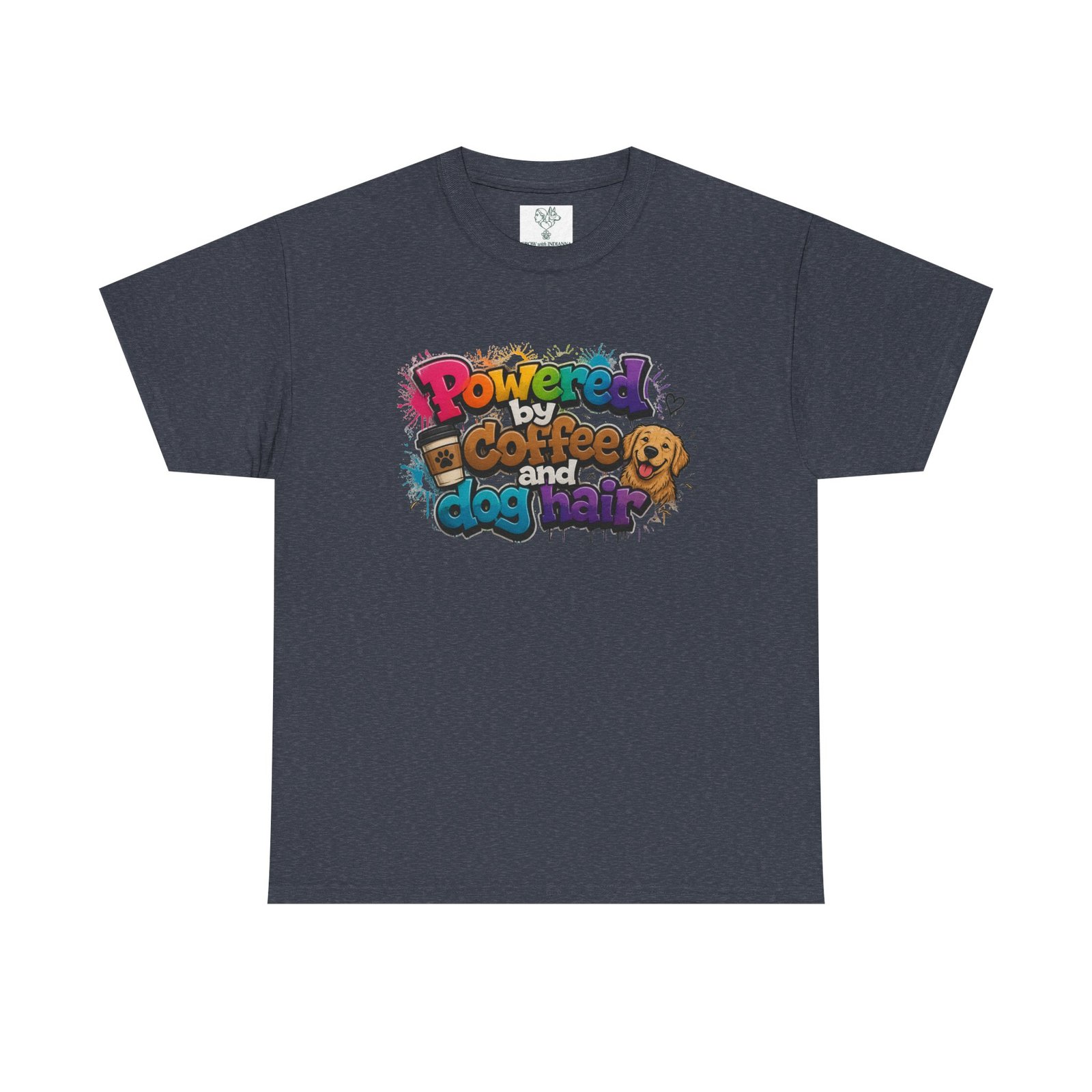 T-shirt « Powered by Coffee and Dogs » —Collection Grow with Indianna – Image 217
