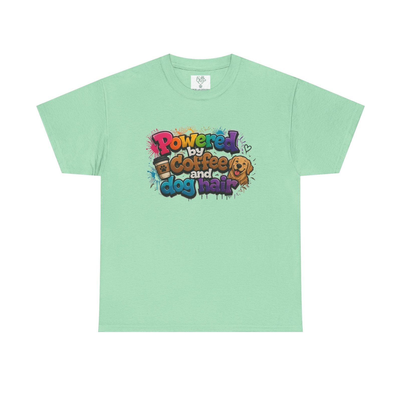 T-shirt « Powered by Coffee and Dogs » —Collection Grow with Indianna – Image 121
