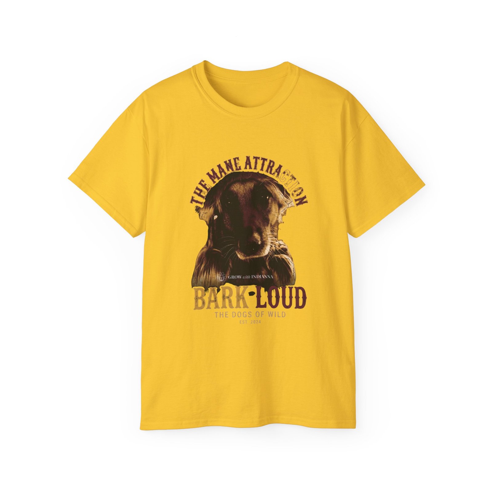 T-shirt Vintage « Cute Indianna Portrait — Bark Loud » —Collection Grow with Indianna – Image 29