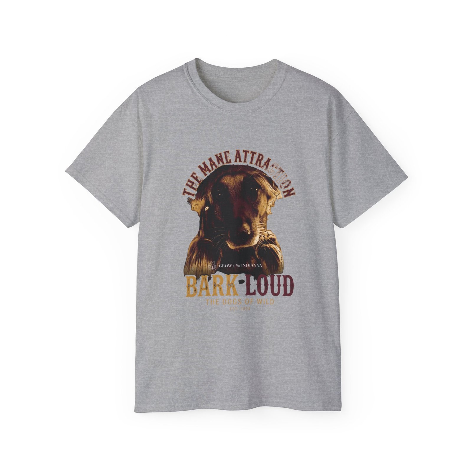 T-shirt Vintage « Cute Indianna Portrait — Bark Loud » —Collection Grow with Indianna – Image 13