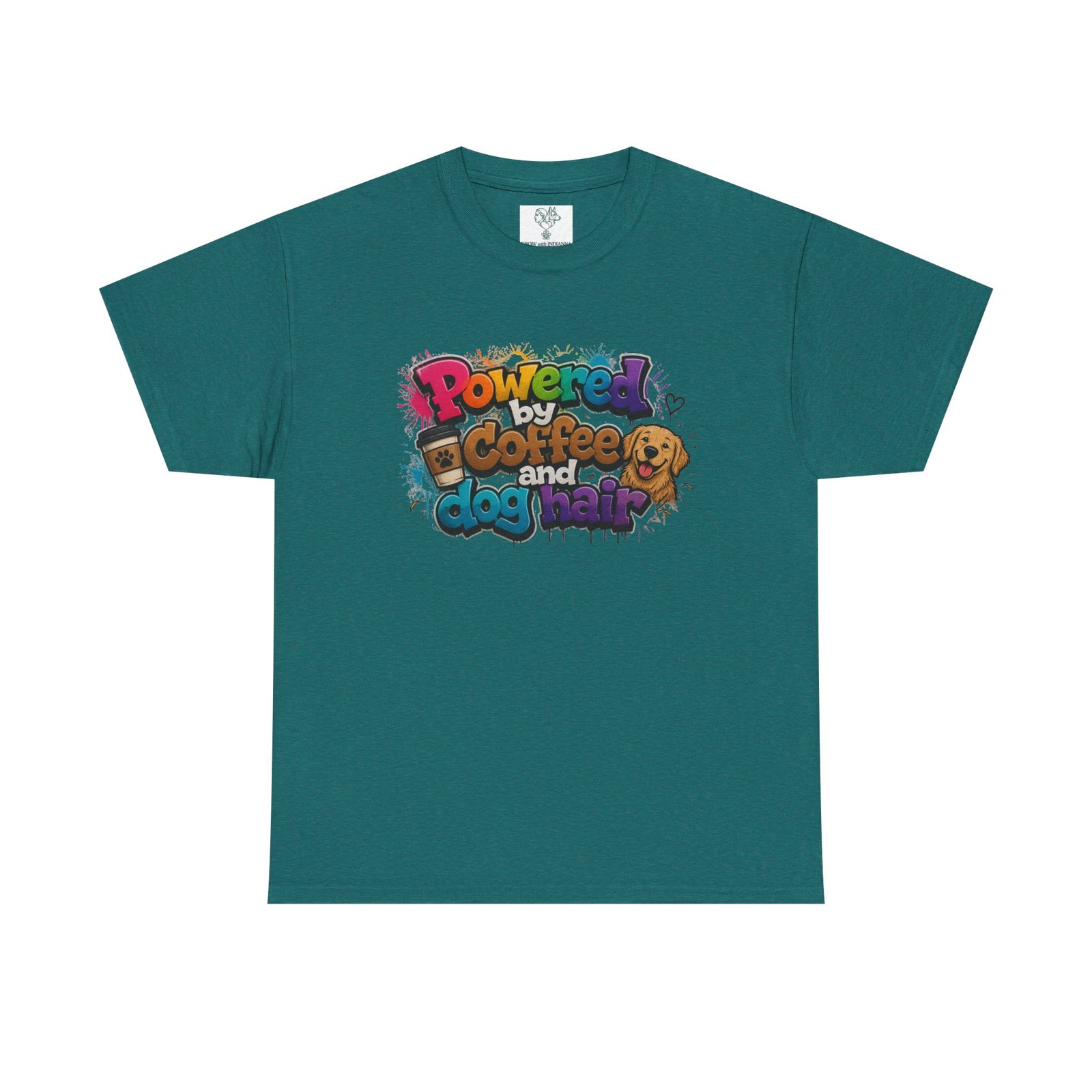 T-shirt « Powered by Coffee and Dogs » —Collection Grow with Indianna – Image 165