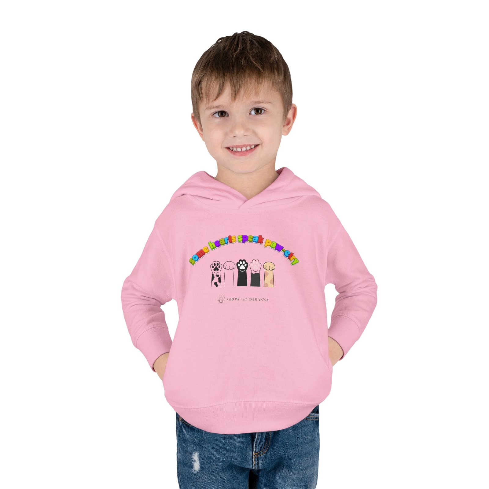 Sweat à Capuche Enfant « Paws & Rainbow » —Collection Grow with Indianna – Image 23