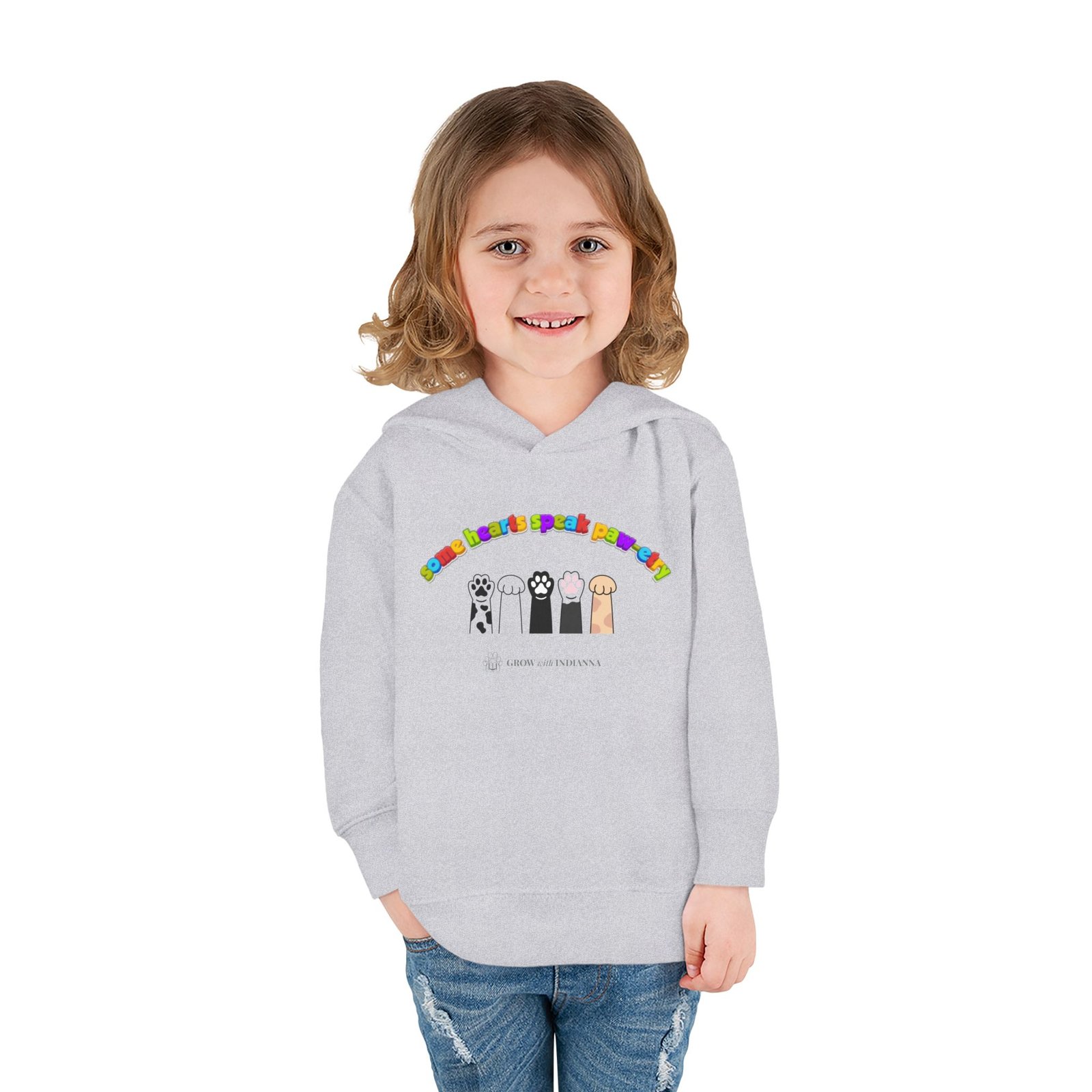 Sweat à Capuche Enfant « Paws & Rainbow » —Collection Grow with Indianna – Image 12