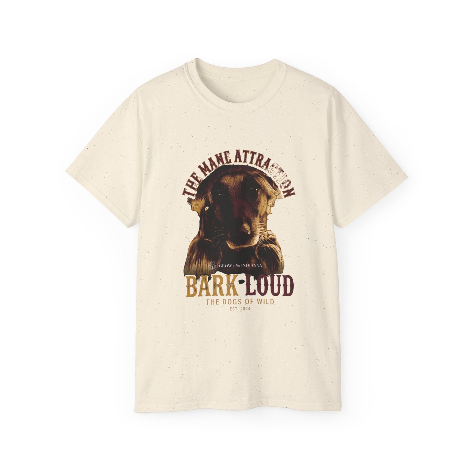 T-shirt Vintage « Cute Indianna Portrait — Bark Loud » —Collection Grow with Indianna – Image 21