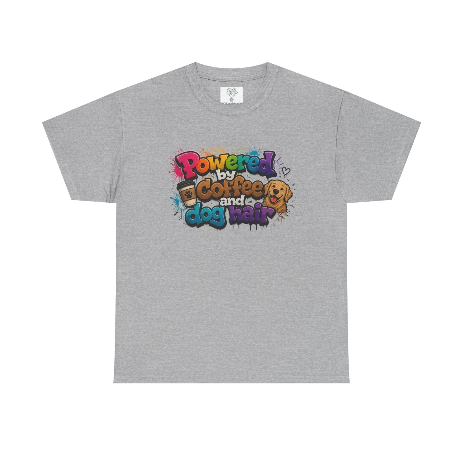 T-shirt « Powered by Coffee and Dogs » —Collection Grow with Indianna – Image 41