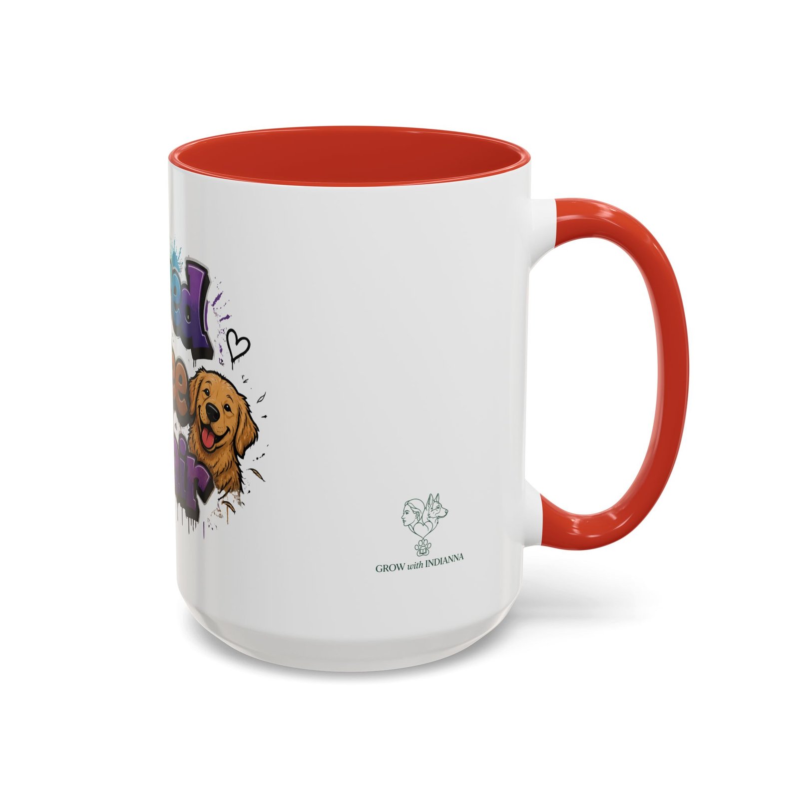 Mug Bicolore « Powered by Coffee and Dog Hair » – Collection Grow with Indianna – Image 30
